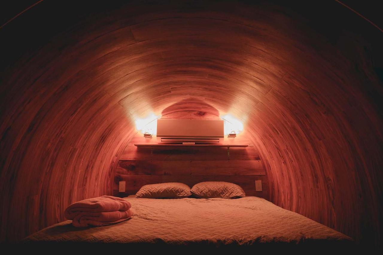 Arenal Backpackers Resort La Fortuna Esterno foto A bedroom in the Earth Ship